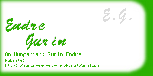 endre gurin business card